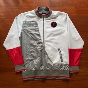 Bethesda Mens Fallout Institute Track Jacket 2XL White Grey Red Full Zip Gamer